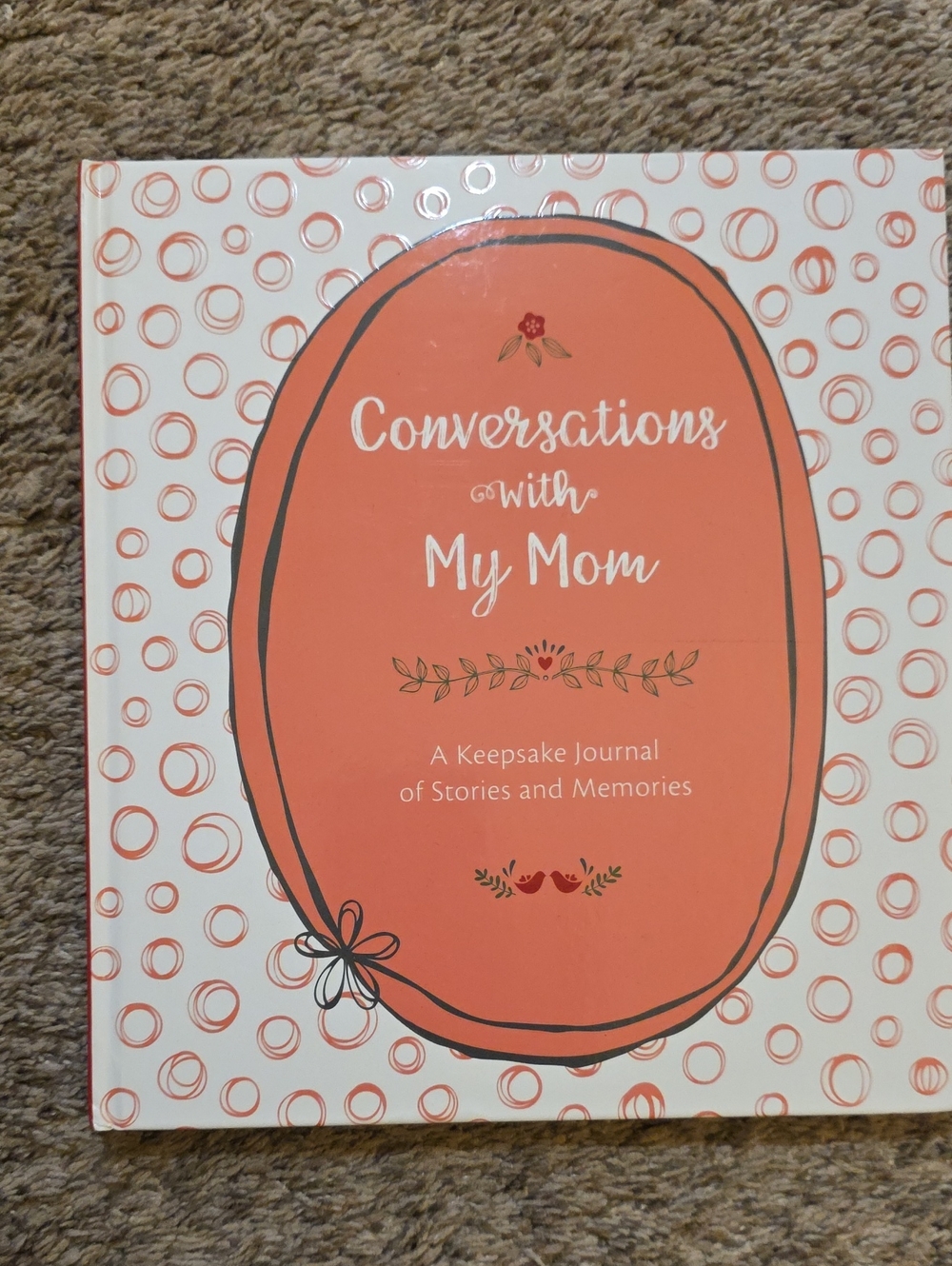 Conversations With My Mom Keepsake Journal - Coral & White